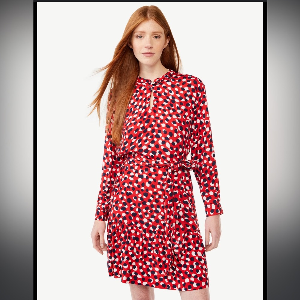 Free Assembly Tiered Belted Mini Dress
